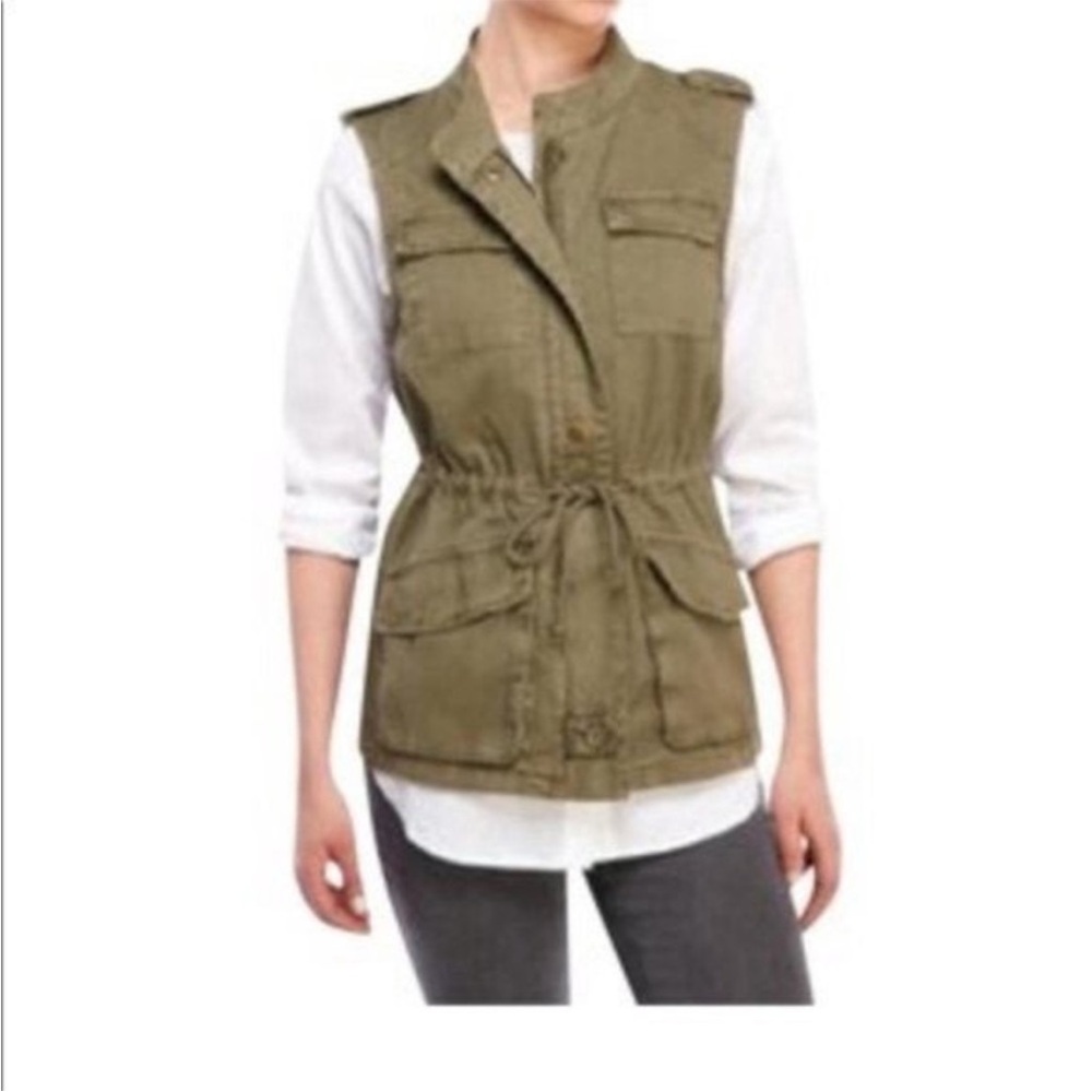 Per Se Khaki‎ Utility Jacket army green size small